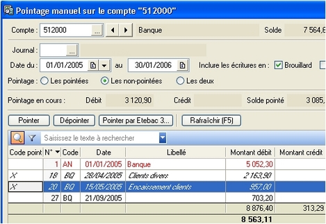 ciel compta 2006 et le pointage