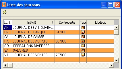 logiciel ciel compta: les journaux