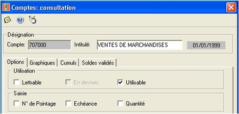 ciel compta 2005: les comptes comptables