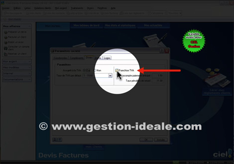 Ciel Devis Factures 2009 (8.0) : Le logiciel est-il adapt aux micro-entreprises, notamment pour la franchise de T.V.A. ? (D004) -- 21/09/08