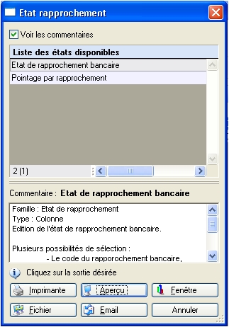 ciel compta 2006 : la fenetre d'edition des etats ciel compta 2006 : la fenetre d'edition des etats
