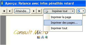 Ciel gestion: options d'impression pour les relances