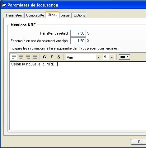 Ciel gestion commerciale: les pénalités de retard