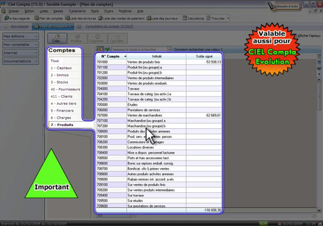 Ciel Compta 2009 (15.0) :  quoi servent le plan comptable et les classes comptables? (C002) -- 22/11/08