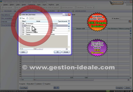 Ciel Compta 2009 (15.0) :  quoi servent les journaux comptables? (C008) -- 14/12/08